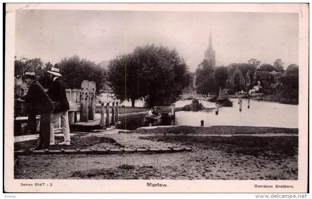 RPPC: MARLOW, BUCKS, ENGLAND ~ NICELY ANIMATED ~ PU1907 - Buckinghamshire