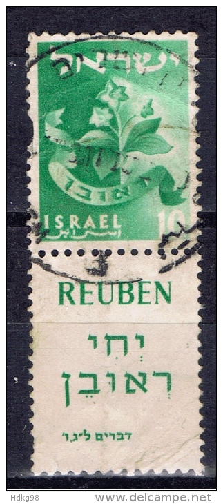 IL+ Israel 1955 Mi 119 TAB Reuben - Oblitérés (avec Tabs)