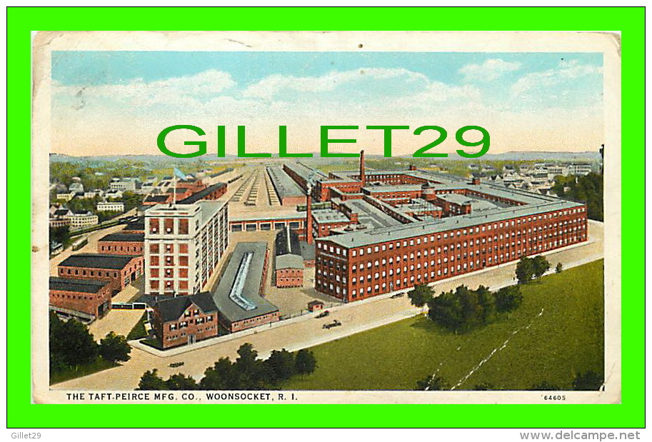 WOONSOCKET, RI - THE TAFT-PEIRCE MFG CO - TRAVEL IN 1929 - C.T. AMERICAN ART COLORED - - Woonsocket