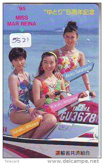 Télécarte Japon EROTIQUE (5521) EROTIC * Japan * ACTRESS  * TK *  BIKINI  GIRL * BATHCLOTHES  * FEMME * SEXY LADY - Mode