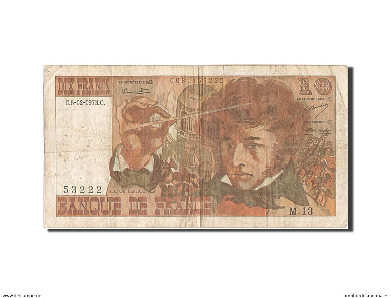 Billet, France, 10 Francs, 10 F 1972-1978 ''Berlioz'', 1973, 1973-12-06, TB - 10 F 1972-1978 ''Berlioz''