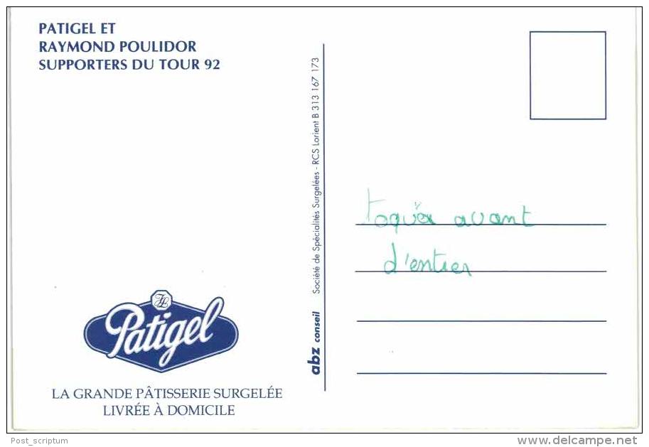 Thème - Célébrité - Poulidor  Tour 92 - Carte Pub - Sporters