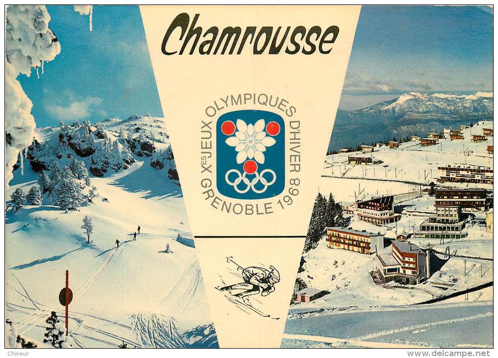 CHAMROUSSE Xes JEUX OLYMPIQUES D'HIVER 1968  CARTE MULTIVUES - Chamrousse