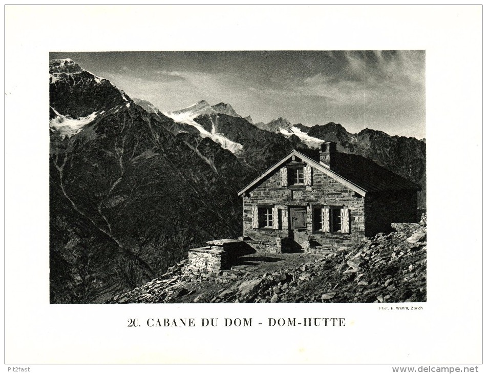 Original Ansicht/ Photographie Von 1927 , Domhütte , Randa , Uto ,  Ca. 20x13 , Berghütte !!! - Randa