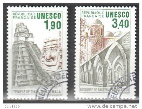 France 1986 UNESCO Service Michel 37-38 - Used - Used