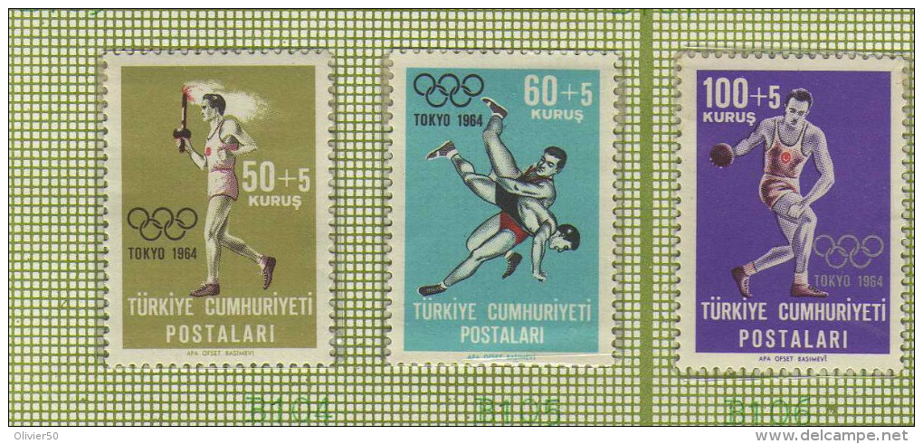 Turquie (1964)  - "Jeux Olympiques De Tokyo" Neufs** - Unused Stamps