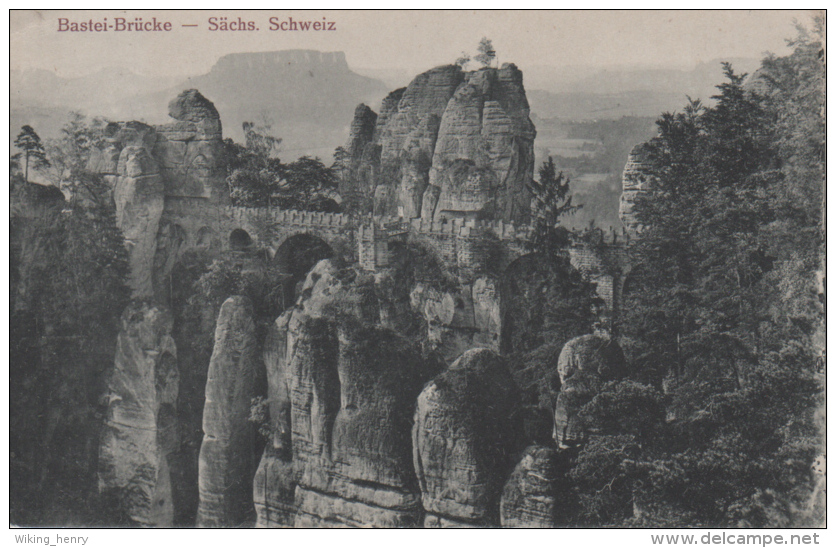 Bastei - S/w Basteibrücke 2 - Bastei (sächs. Schweiz)