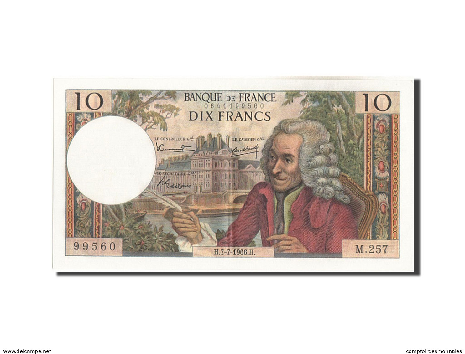 Billet, France, 10 Francs, 10 F 1963-1973 ''Voltaire'', 1966, 1966-07-07, SUP - 10 F 1963-1973 ''Voltaire''