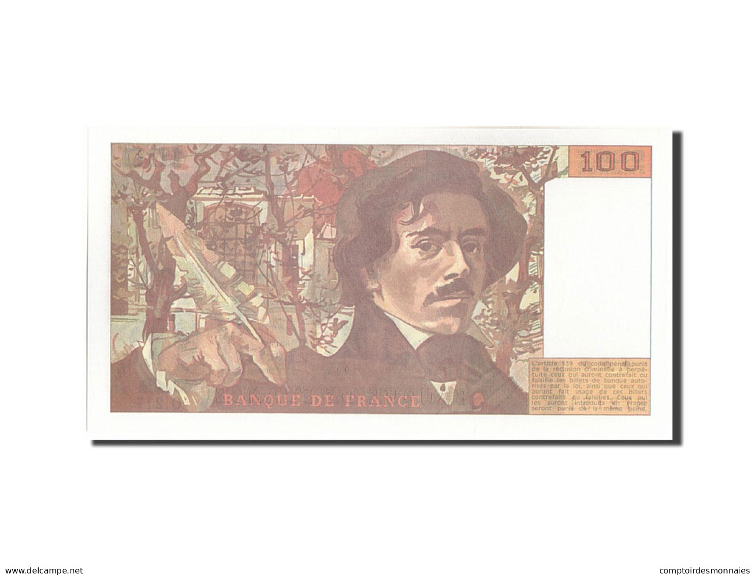 Billet, France, 100 Francs, 100 F 1978-1995 ''Delacroix'', 1993, NEUF - 100 F 1978-1995 ''Delacroix''