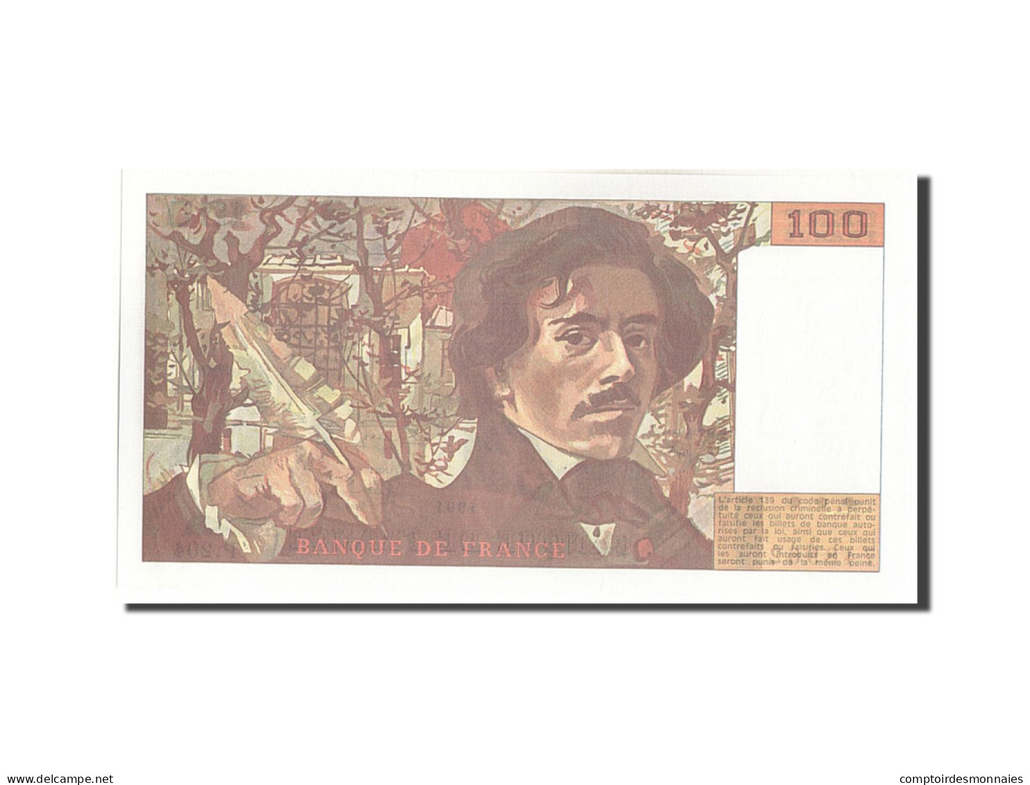 Billet, France, 100 Francs, 100 F 1978-1995 ''Delacroix'', 1991, NEUF - 100 F 1978-1995 ''Delacroix''