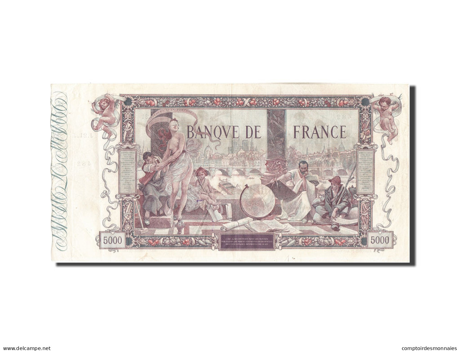 Billet, France, 5000 Francs, 5 000 F 1918 ''Flameng'', 1918, 1918-01-25, TTB+ - 5 000 F 1918 ''Flameng''