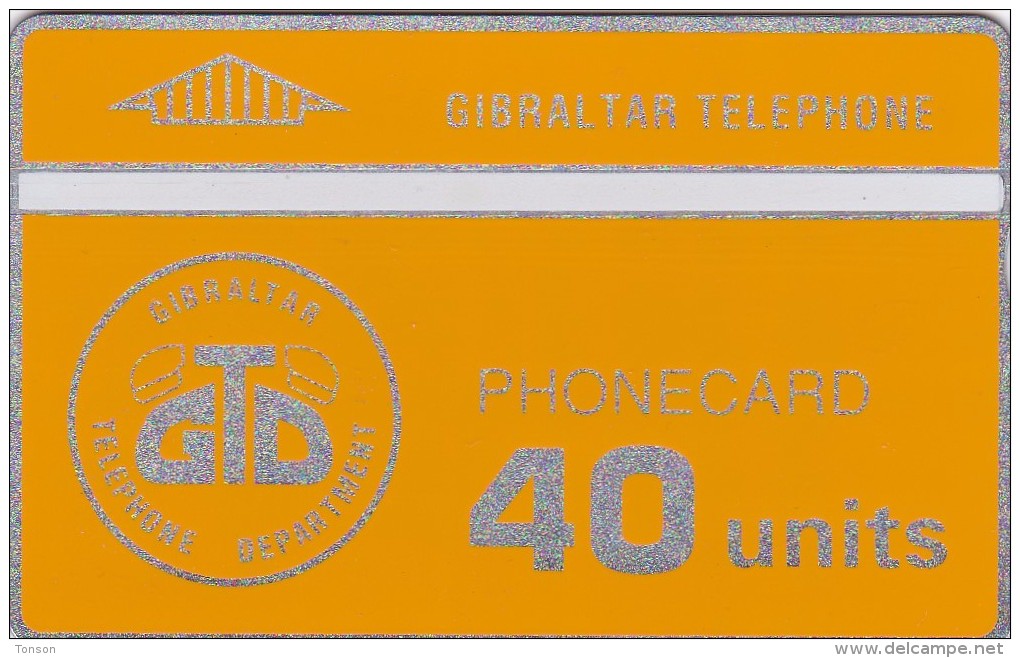 Gibraltar, GIB-01, First Issue, GTD Logo Yellow, Mint, 2 Scans.  CN : 909A, Mint - Gibilterra