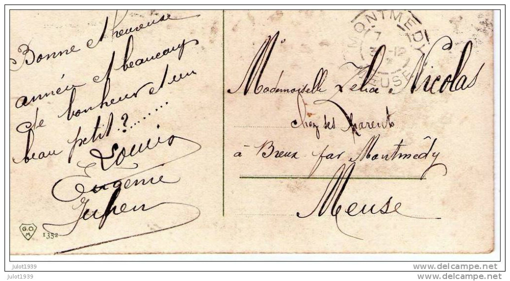 BREUX ..-- MONTMEDY ..-- 55 . MEUSE ..-- 5 cartes fantaisie envoyées vers BREUX . Voir verso .