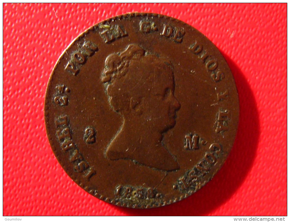 Espagne - 2 Maravedis 1858 4004 - First Minting