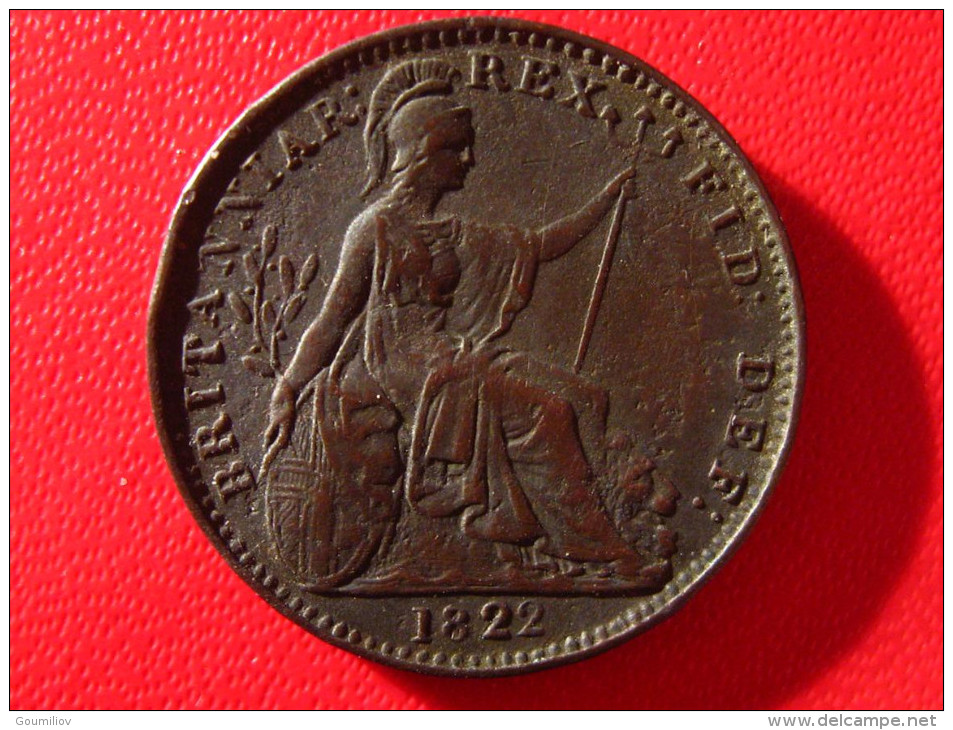 Grande-Bretagne - UK - Farthing 1822 4012 - B. 1 Farthing