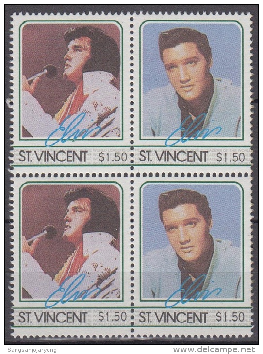 St. Vincent Sc880a-b Music, Singer Elvis Presley, Musique, Chanteur - Singers