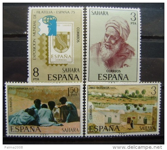 COLONIAS ESPAÑOLAS - SAHARA - AÑO 1972 + 1974 SELLOS NUEVO (**) SIN FIJASELLOS - Sahara Spagnolo