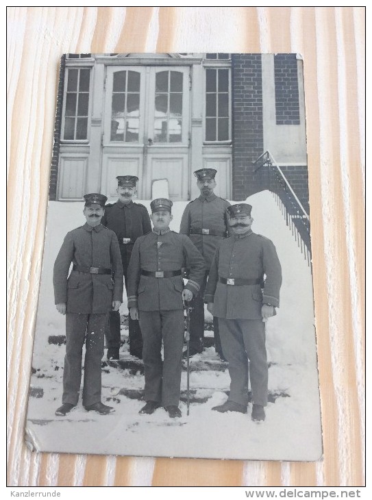 Feldpostkarte Gruppe Soldaten Landsturm Inf. Batt. 4. Kompanie 1917 - Plauen