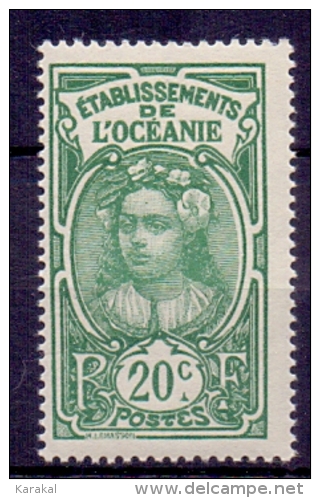 Etablissements De L'Océanie Y&T 50 1922 MNH XX - Neufs