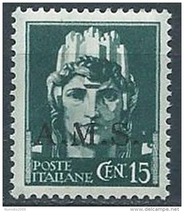 1944 CLN A.M.S. EFFIGIE 15 CENT MNH ** - VA38-8 - Centraal Comité Van Het Nationaal Verzet (CLN)