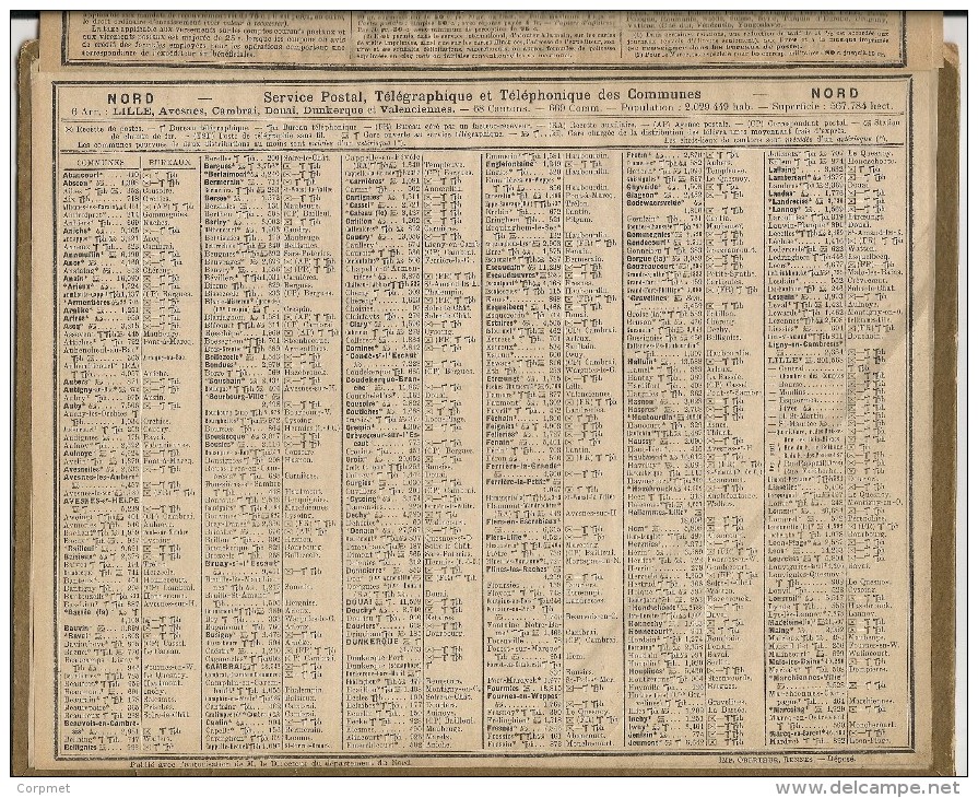 ALMANACH Des POSTES Et Des TÈLÈGRAPHES - 1934 - CARTE POSTALE, TÈLÈGRAPHIQUE, TÈLÈPHONIQUE & DES CHEMINS DE FER Du NORD - Formato Grande : 1901-20