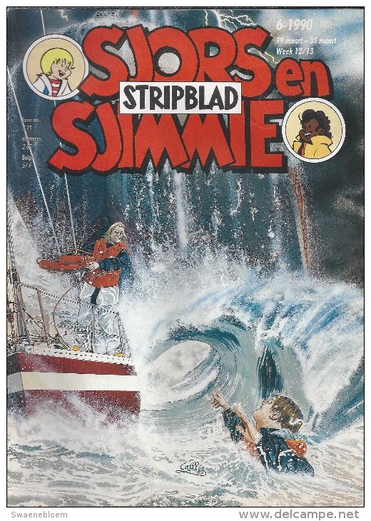 NL.= Stripblad. Sjors En Sjimmie. Nr. 6-1990 - Sjors En Sjimmie