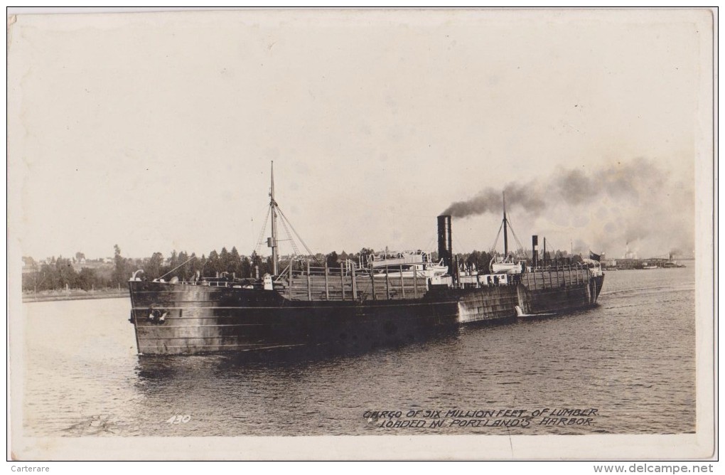 ETATS UNIS D´amérique,united States,USA,OREGON,PORTLAN D,1910,CARTE OLD,HARBOR,CARGO,CARTE PHOTO,BATEAU A VAPEUR - Portland