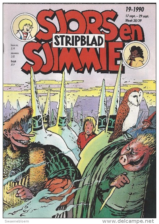 NL.= Stripblad. Sjors En Sjimmie. Nr. 19-1990. - Sjors En Sjimmie
