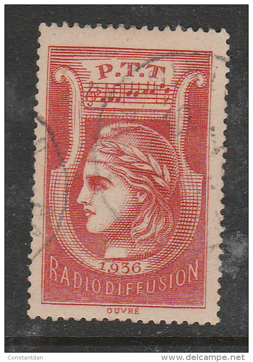 FRANCE RADIODIFFUSION N° 2 (SANS VALEUR) ROUGE OBL - Radiodiffusion