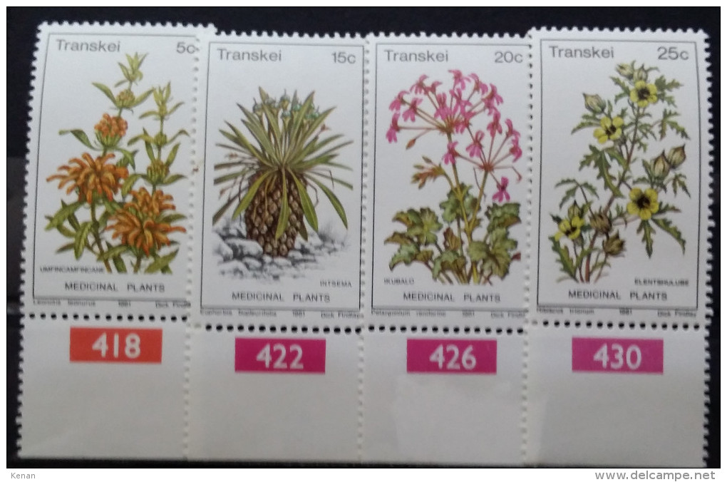 RSA-Transkei, 1981, Mi: 88-91, (MNH) - Medicinal Plants