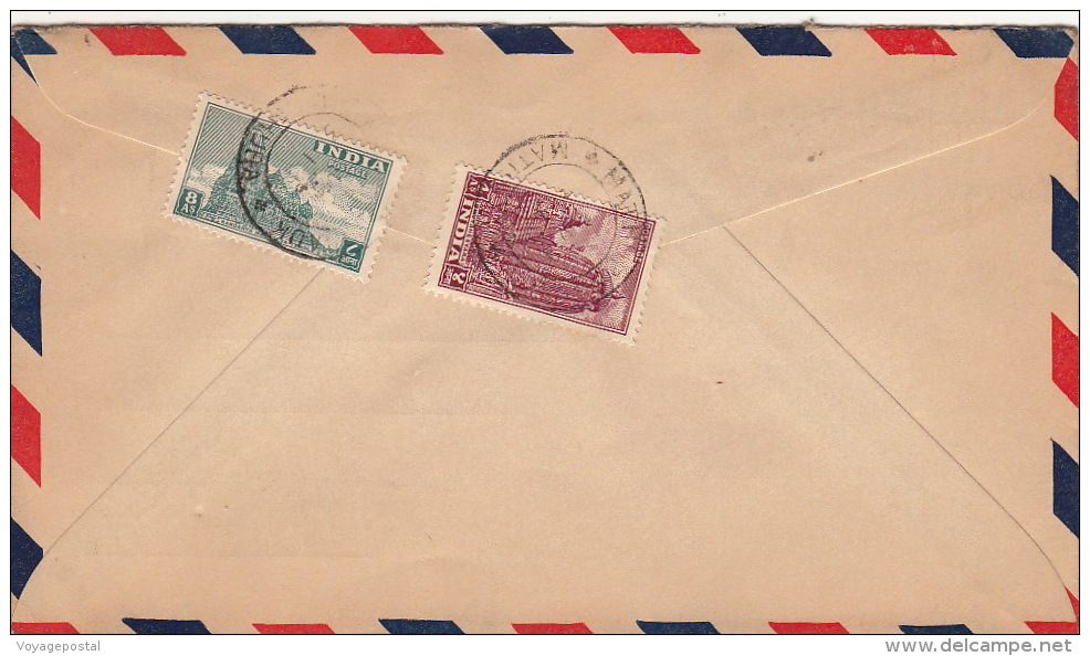 Lettre Inde Mathura Pour La France - Unused Stamps