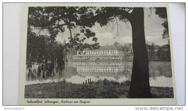 AK Bad Salzungen - Volkssolbad - Kurhaus Am Burgsee Vom 10.5.51 - Bad Salzungen