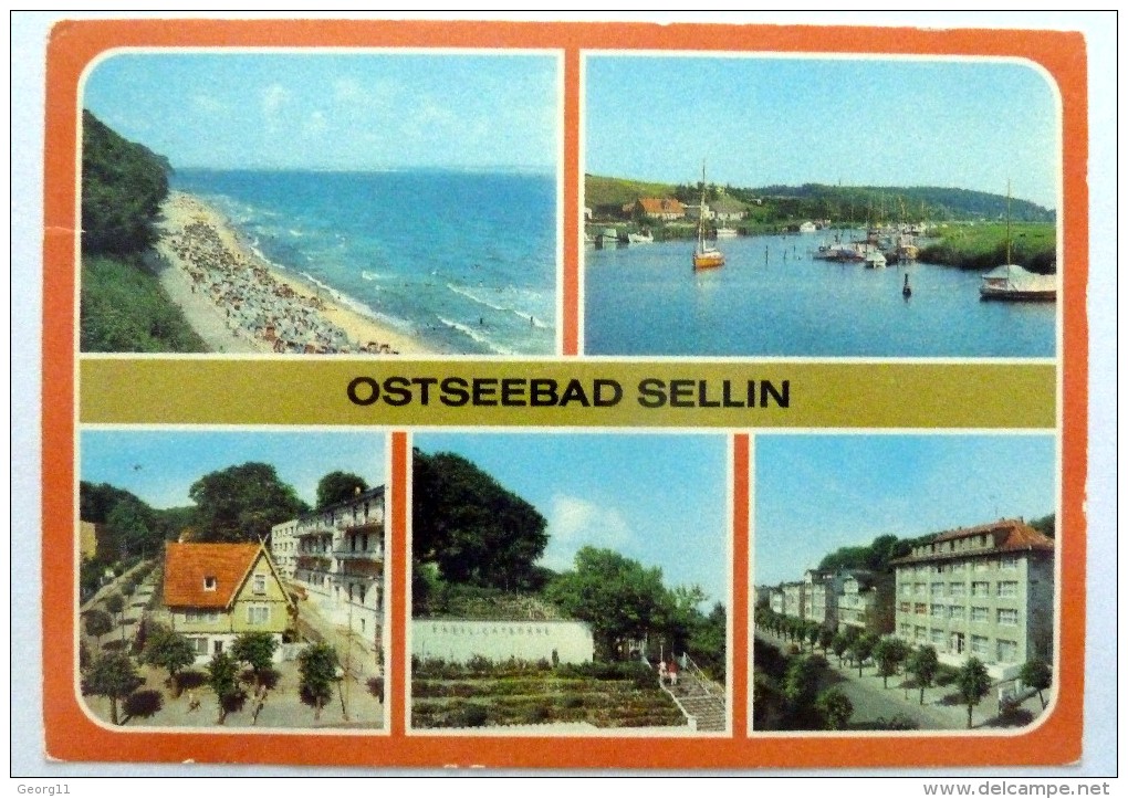 Ostseebad Sellin - Insel Rügen Ostsee - DDR-Karte 1984 - AK Gelaufen - Mecklenburg-Vorpommern - Sellin