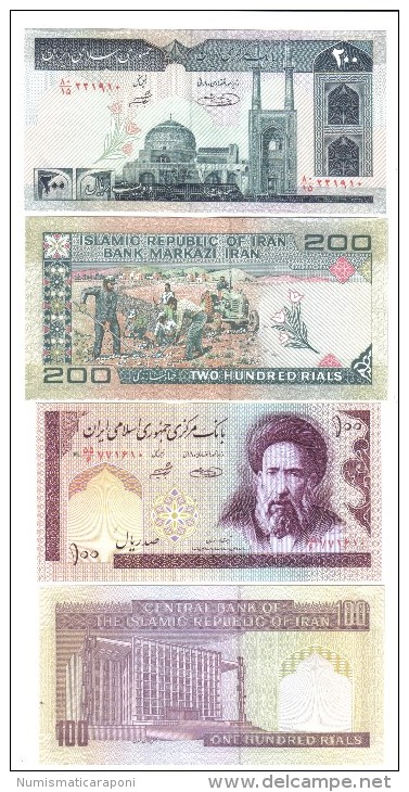 Iran 100+200 Rials Pik 140g+136  FDS UNC LOTTO 1244 - Iran