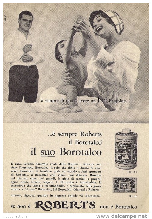 # BOROTALCO MANETTI & ROBERTS Florence 1950s Advert Pubblicità Publicitè Reklame Firenze Talc Talcum Powder Cosmetics - Ohne Zuordnung