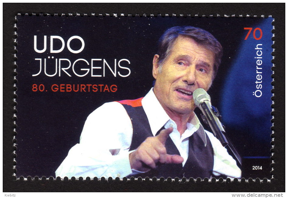 ÖSTERREICH 2014 ** 80.Geb.Udo JÜRGENS / Komponist, Pianist, Sänger - MNH - Singers