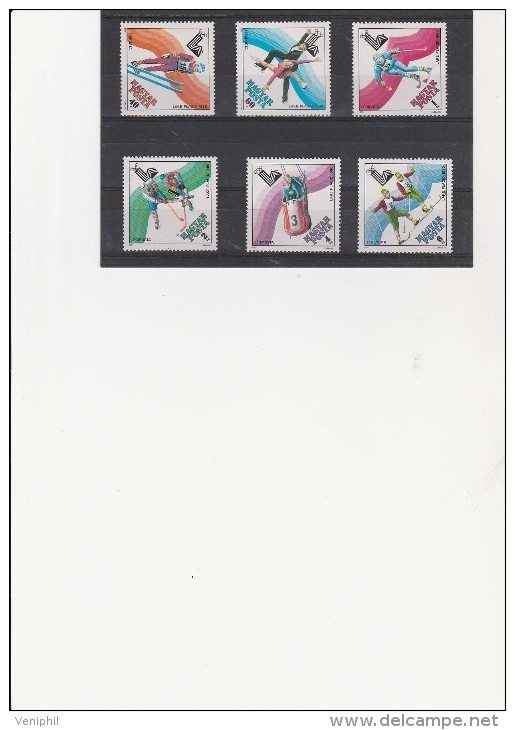 HONGRIE - POSTE AERIENNE N° 422 A 427 NEUF X  J.O.LAKE PLACID 1980 - Unused Stamps