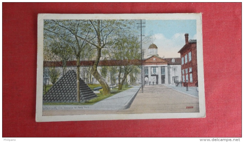 - Virginia> Portsmouth Entrance To Navy Yard ----  Ref   1925 - Portsmouth