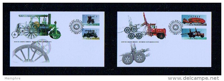 1996 Historical Vehicules  Series 4  -Post Office Sealed Pack Of 4 FDCs  Sc 1604a-f, 1605y - 1991-2000