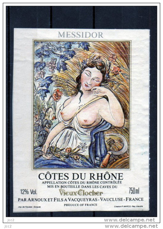 Calendrier Républicain - Méssidor ( Etiquette Légèrement Collée Sur Feuille D´expo.) - Beauté Féminine Art Nouveau