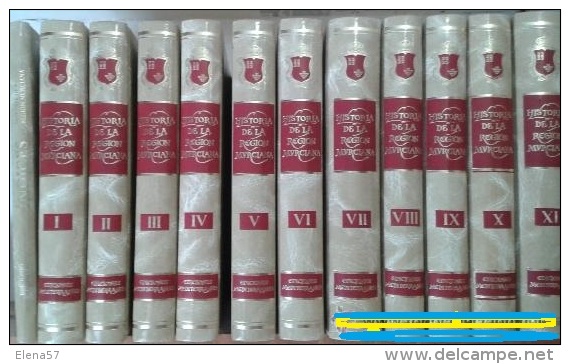 HISTORIA DE LA REGIÓN MURCIANA. 12 Tomos. Francisco Chacón Jiménez Murcia. Historia De La Región Murciana. 11 Tomos Más - Geschiedenis & Kunst