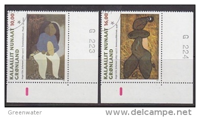 Greenland 1997 Art 2v Used  Corner + Sheet Number Cto (23935) Stamps With Full Gum - Used Stamps