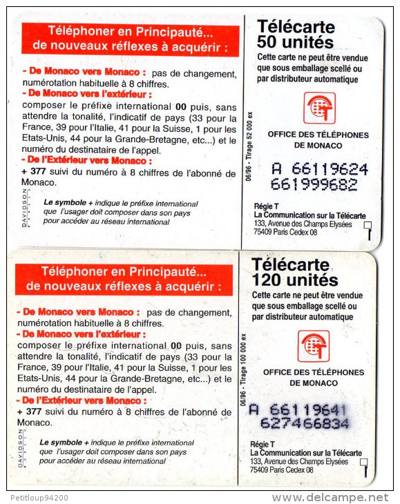 TELECARTES MONACO 50/120 Unités  377  (lot De 2) - Mónaco