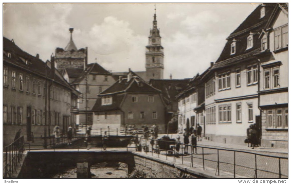 Deutschland - Postcard Unused - Bad Langensalza - Neustadter Strasse Mit Storchennest - 2/scans - Bad Langensalza