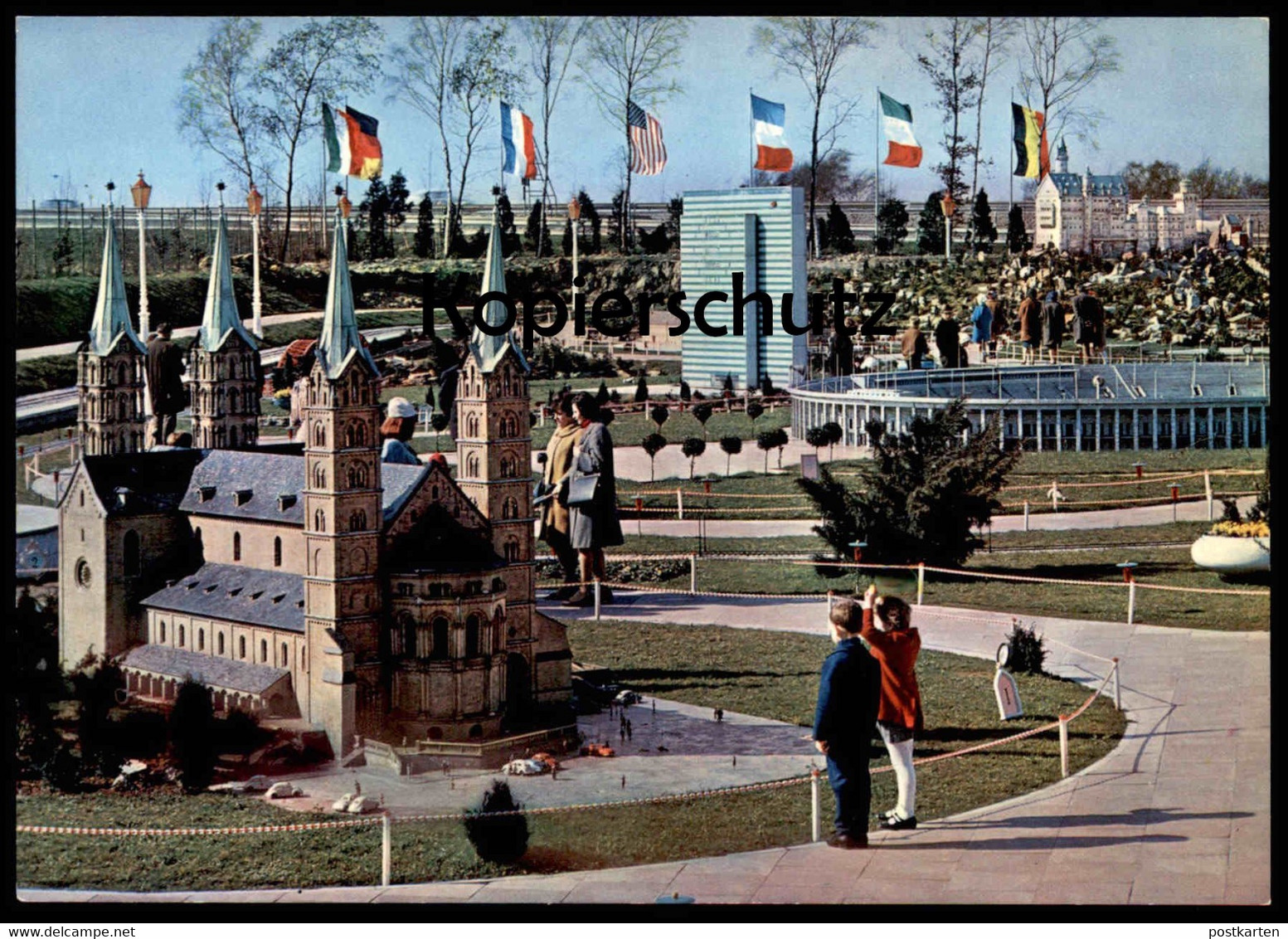 ÄLTERE POSTKARTE MINIDOMM RATINGEN-BREITSCHEID MINIATUR DOM BAMBERG NEUSCHWANSTEIN OLYMPIASTADION BERLIN Postcard Flag - Ratingen