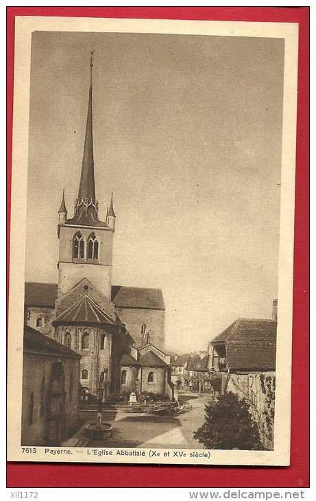 EZP-07 Payerne  L'Eglise Abbatiale. Cachet 1921 - Payerne