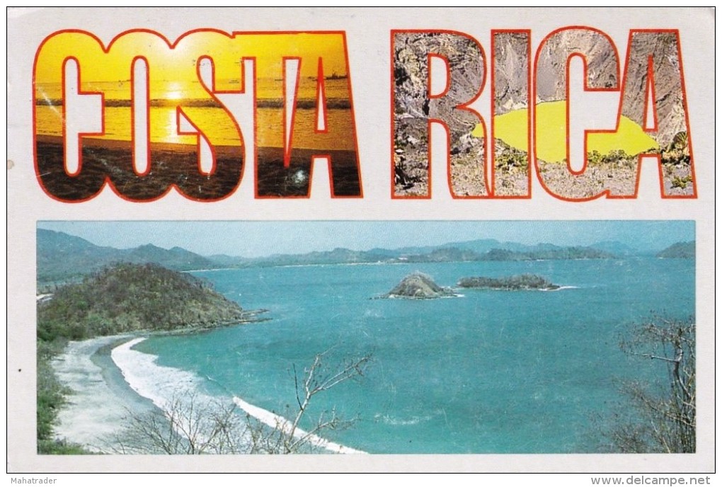 Costa Rica - Multi View Vulcano Irazu - Mailed 1995 / Stamp Tubastraea Coccinea - Costa Rica