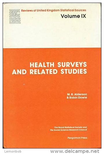 Reviews Of United Kingdom Statistical Sources: Health Surveys And Related Studies V. 9 By Alderson & Rowland - Midden-Oosten