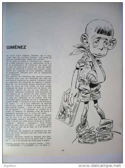 Carlos GIMENEZ : PARACUELLOS / Rééd. Fluide Glacial 1982 / Album Souple 50 P N&B / ABE - Paracuellos