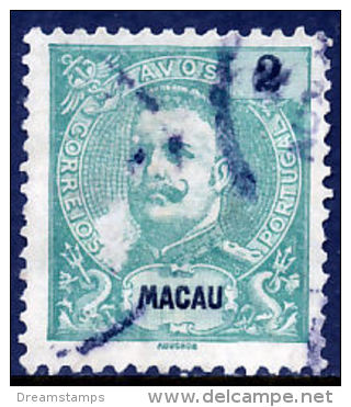 !										■■■■■ds■■ Macao 1903 AF#129ø King Carlos, Mouchon 2 Avos (x10025) - Oblitérés